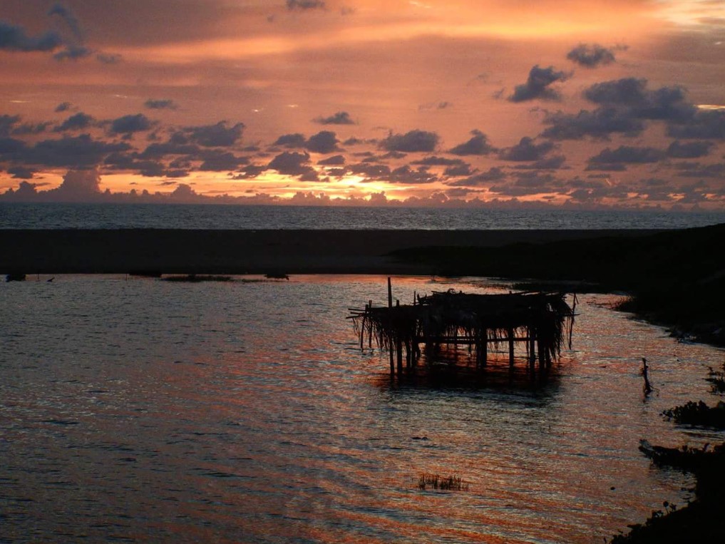 atardecer en campamento tortuguero